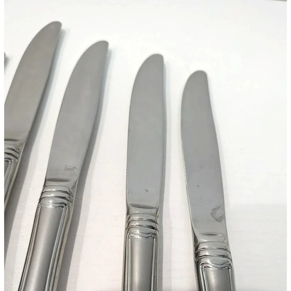 Gorham‎ MONET Frosted 7 Dinner Knives 9